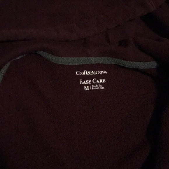 Maroon Croft & Barrow zip up hoodie - Picture 2 of 3